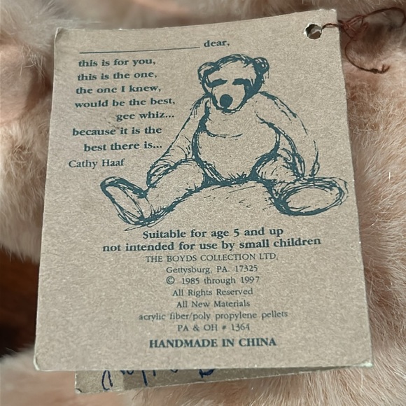 VINTAGE THE BOYDS COLLECTION ROSIE O'PIGG JOINTED PLUSH STUFFED ANIMAL - Picture 12 of 15